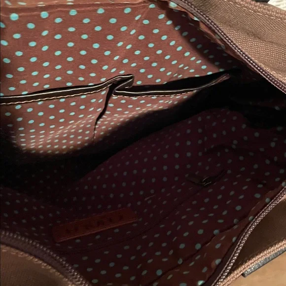 Chala Brown and Black Canvas Tote - Picture 5 of 6